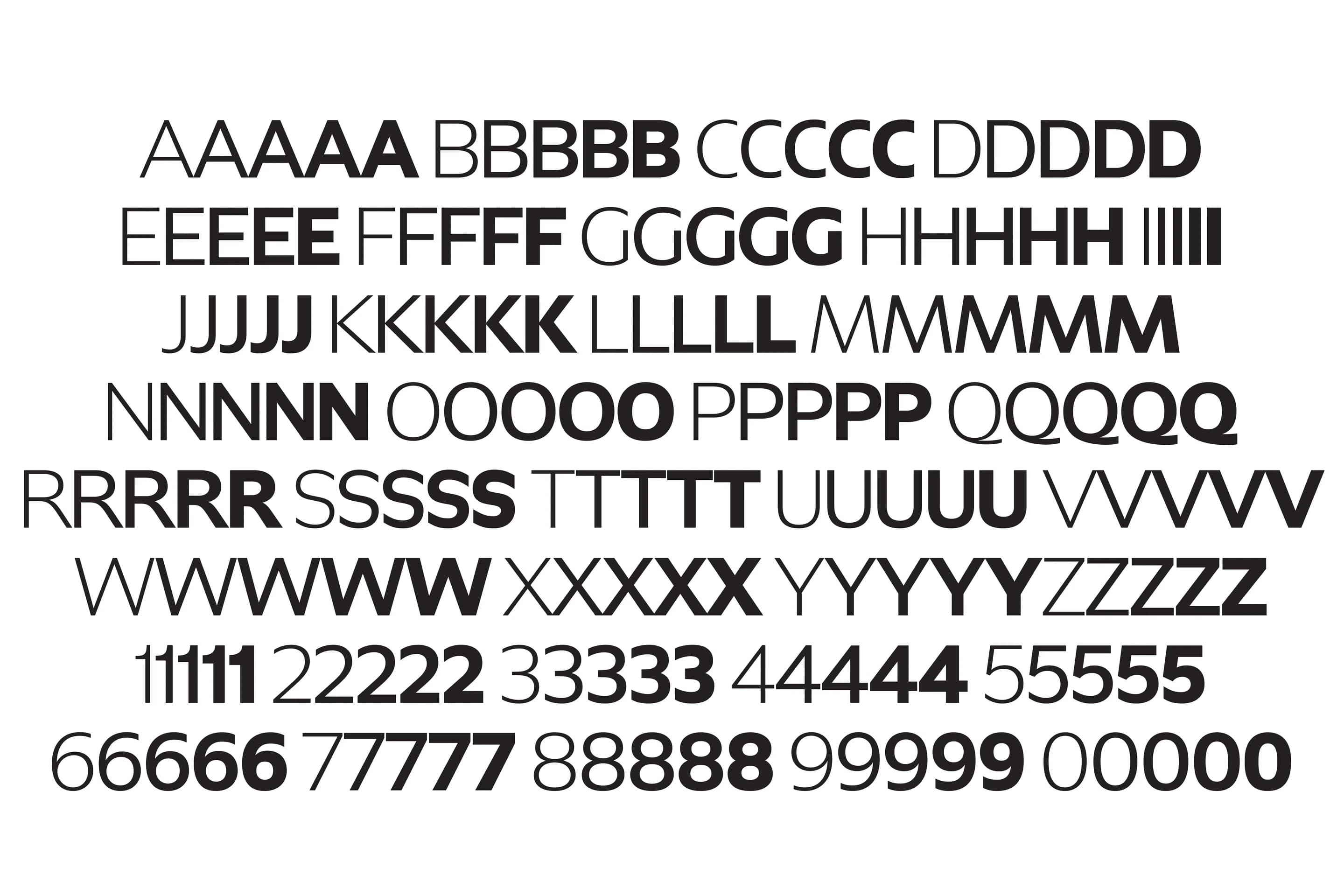 Sharp Ghost Type Layout Specimen 1