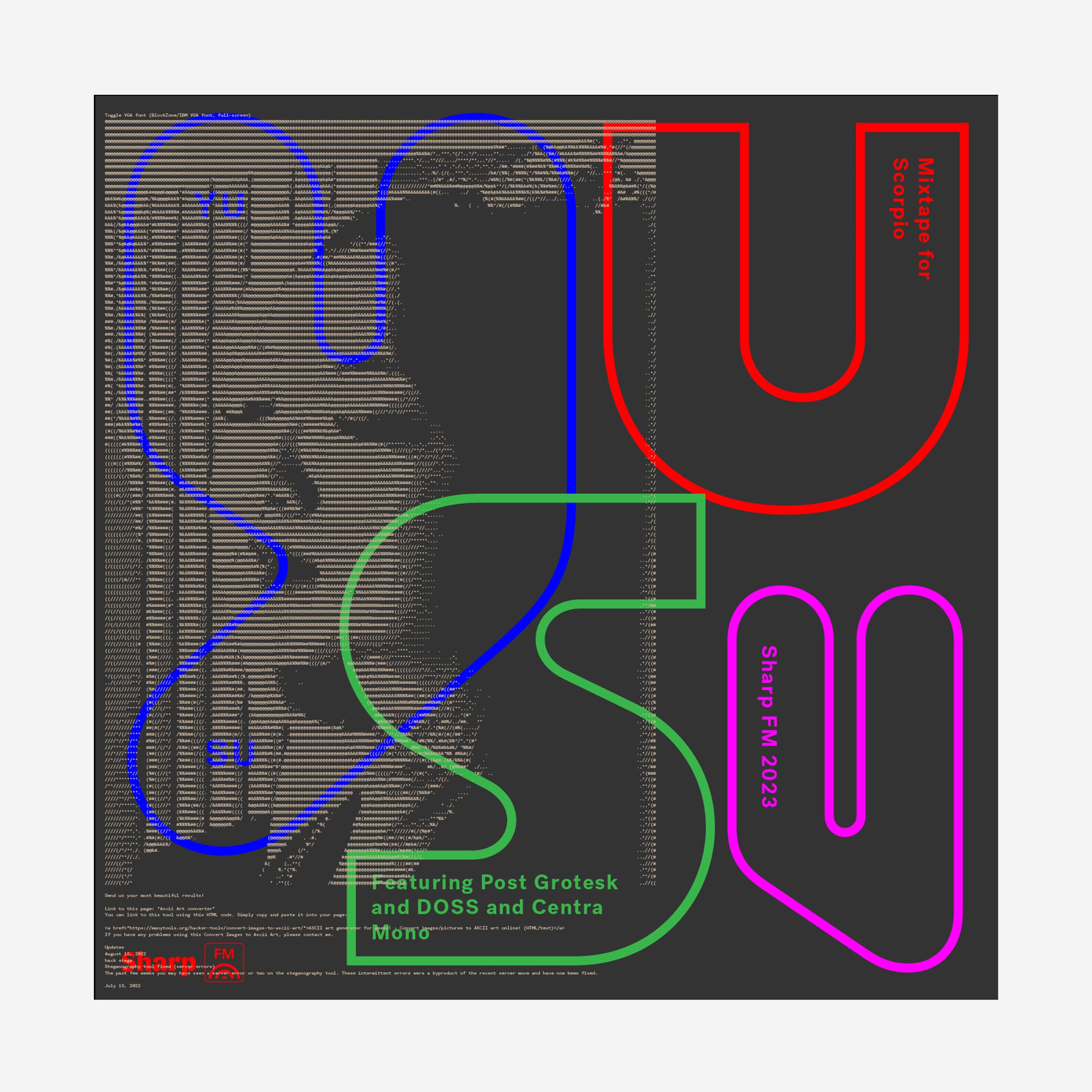 Sharp FM 013: Yu Su for Centra Mono & Post Grotesk